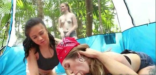  Teen Besties Share Cum on Camping Trip!